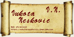 Vukota Nešković vizit kartica